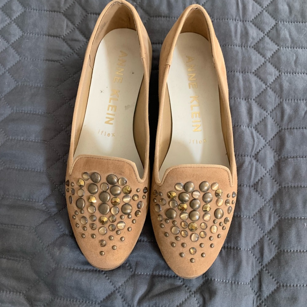 Anne Klein suede slip inside